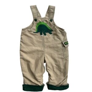 Good Lad Overalls Stegosaurus Dinosaur Tan Baby‎ 6 9 Months